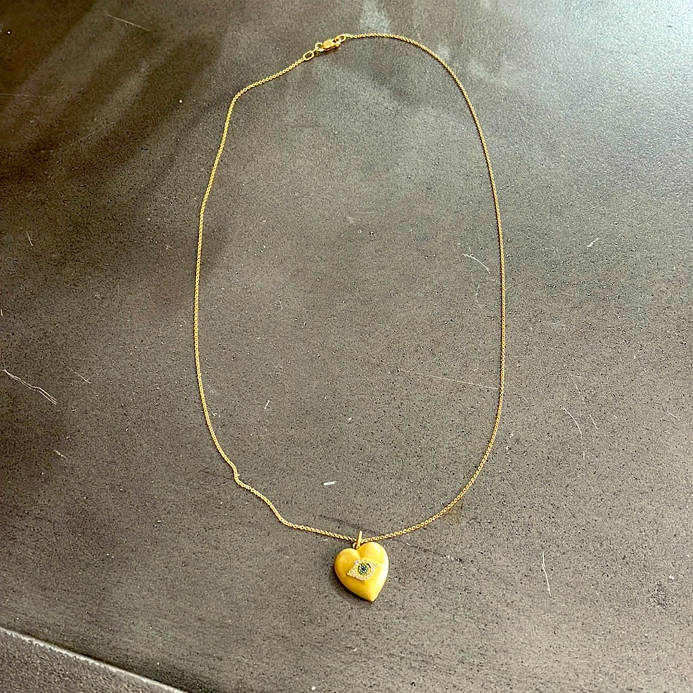 Ileana Makri evil eye heart locket